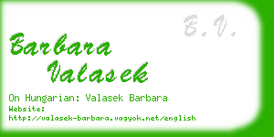 barbara valasek business card